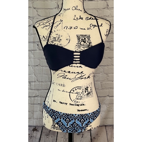 Aerie Other - Aerie Junior’s Geo Print Blue Bikini Set (Size L)